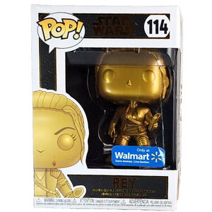 Funko Pop! Star Wars - REY (Gold) #114 - Walmart Exclusive Vinyl Bobble-Head